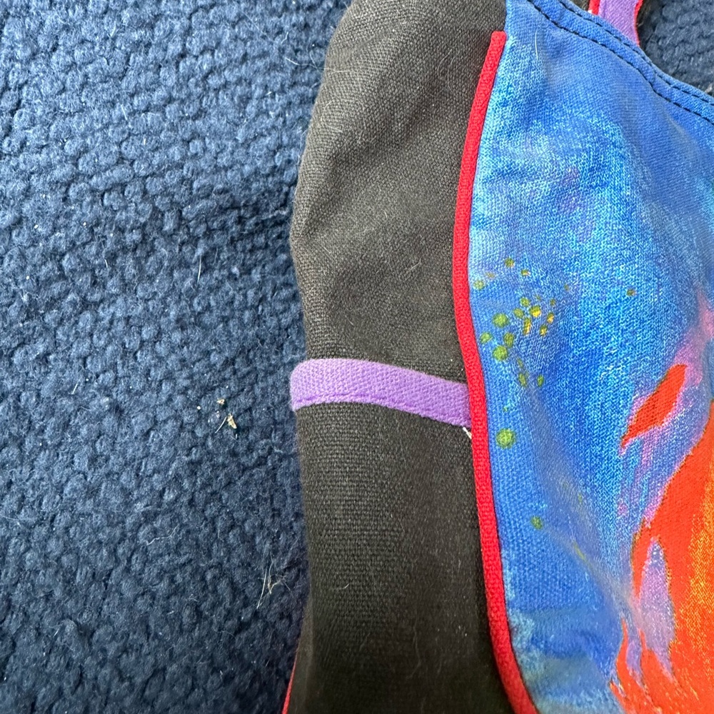 Laurel Burch Rainbow Horses on Black Tote Bag/Purse RETIRED. Never used. - Picture 7 of 7